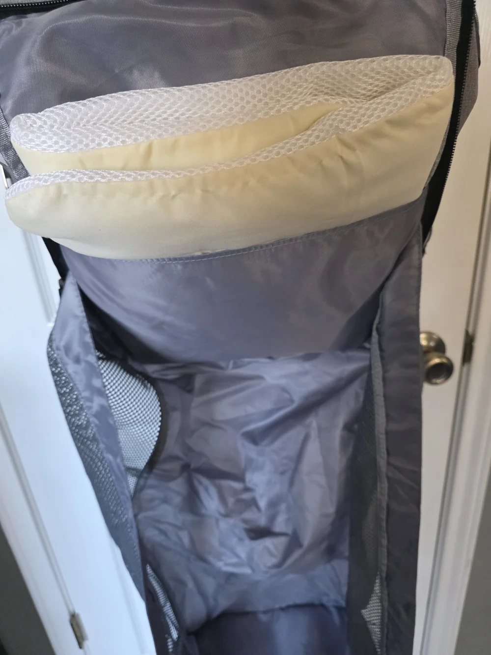 Gray Baby Diaper Backpack - Practical Hands-Free Baby Bag